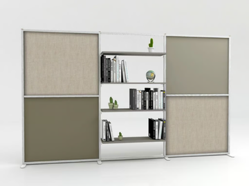 TETRIX DUAL - Freestanding modular laminate office screen by STUDIO T - view 2
